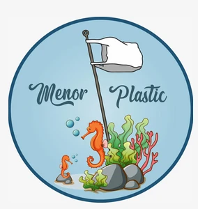 Logotipo de Menor Plastic, colaborador de economía circular y reciclaje de Precious Plastic Capi Spain.