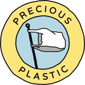Logotipo oficial de la comunidad global Precious Plastic, movimiento de código abierto en el que se basa Precious Plastic Capi Spain.
