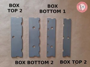 Carbon steel top and bottom housing plates for the Precious Plastic shredder box assembly.