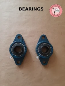 Pair of UCFL-206 oval flanged bearing units for the thirty millimeter shaft of the V3.3 shredder.